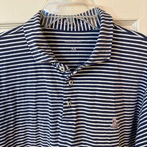 B Draddy Polo Mens size Medium Stripe Trendy Classic Stylish